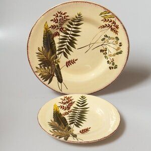Dinner Desert/ Bread Plate Place Setting TABLETOPS GALLERY GREENWICH Green Folia